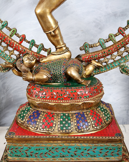 Brassaura® Brass Lord Shiva as Nataraja Statue | Height 47 Inches