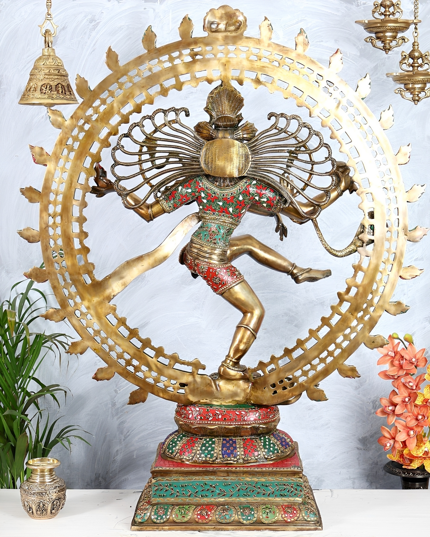 Brassaura® Brass Lord Shiva as Nataraja Statue | Height 47 Inches