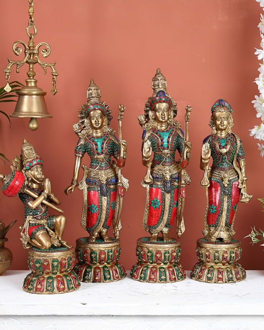 Brassaura® Brass Ram Darbar Set | Height 24 Inches