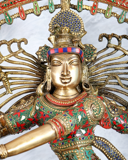 Brassaura® Brass Lord Shiva as Nataraja Statue | Height 47 Inches