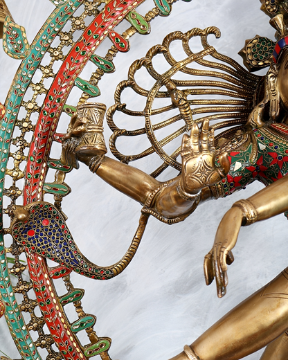 Brassaura® Brass Lord Shiva as Nataraja Statue | Height 47 Inches
