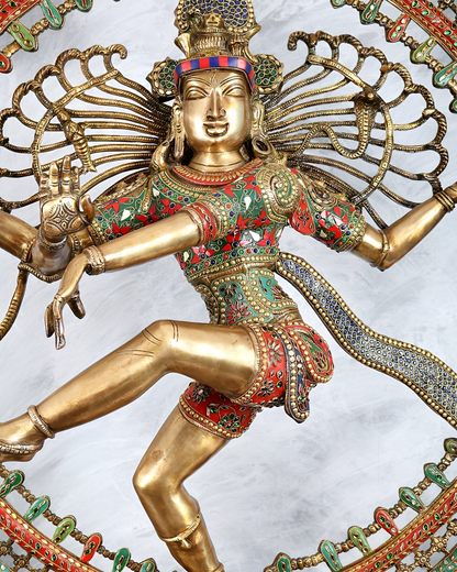 Brassaura® Brass Lord Shiva as Nataraja Statue | Height 47 Inches