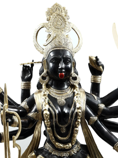 Brassaura® Brass Kali Maa Statue | Height 42.91 Inches & Weight 63 kg