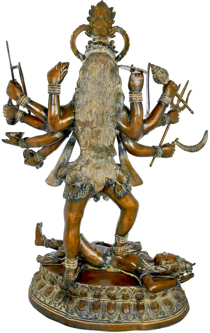 Brassaura® Brass Kali Maa Statue | Height 42.91 Inches & Weight 63 kg