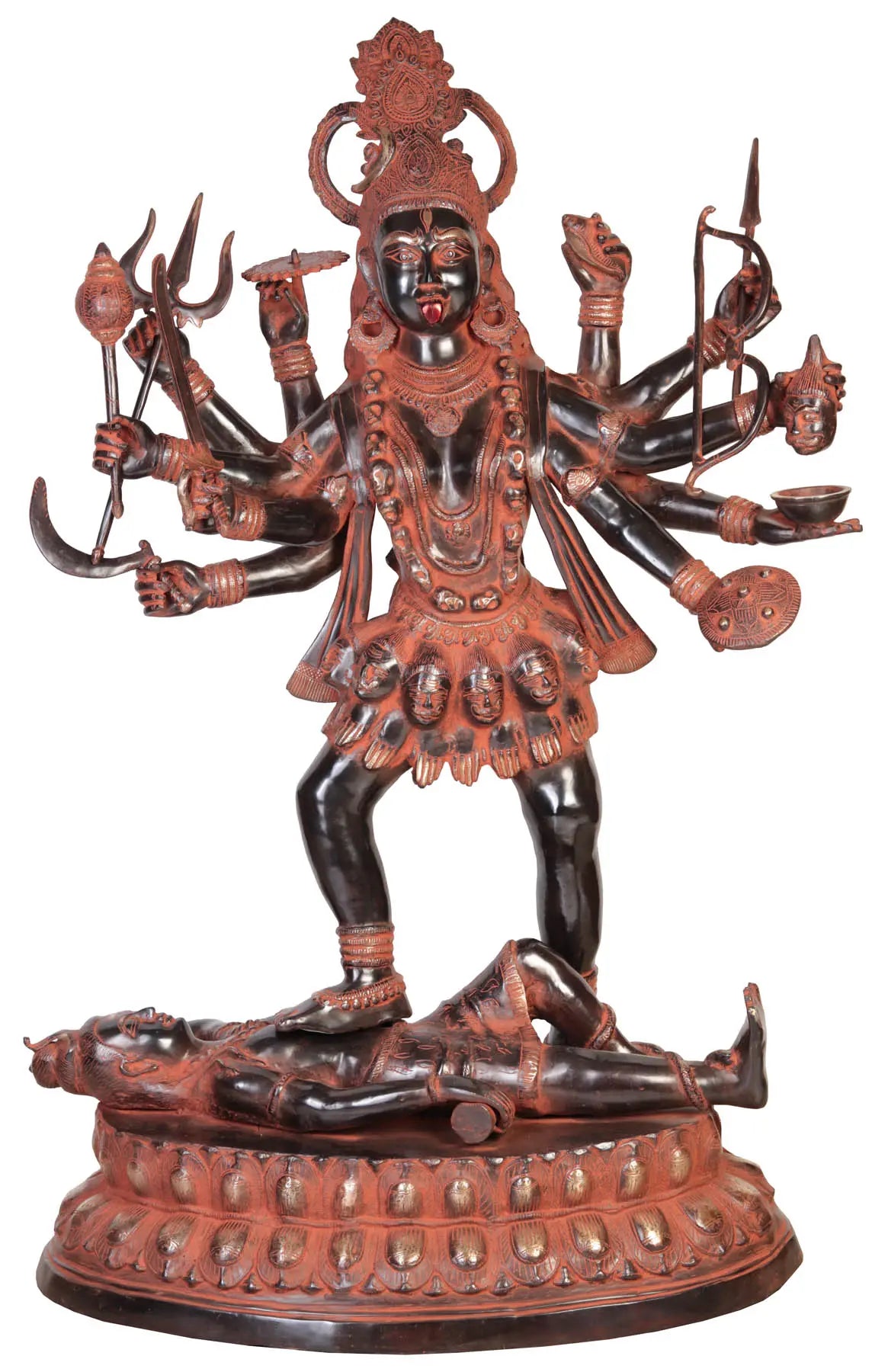 Brassaura® Brass Kali Maa Statue | Height 42.91 Inches & Weight 63 kg