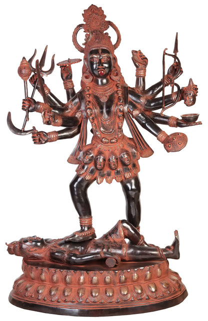 Brassaura® Brass Kali Maa Statue | Height 42.91 Inches & Weight 63 kg