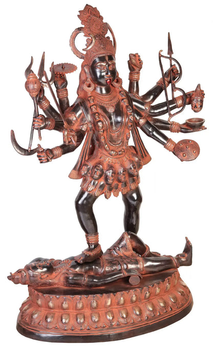 Brassaura® Brass Kali Maa Statue | Height 42.91 Inches & Weight 63 kg