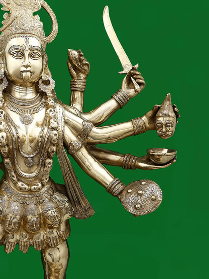 Brassaura® Brass Kali Maa Statue | Height 42.91 Inches & Weight 63 kg