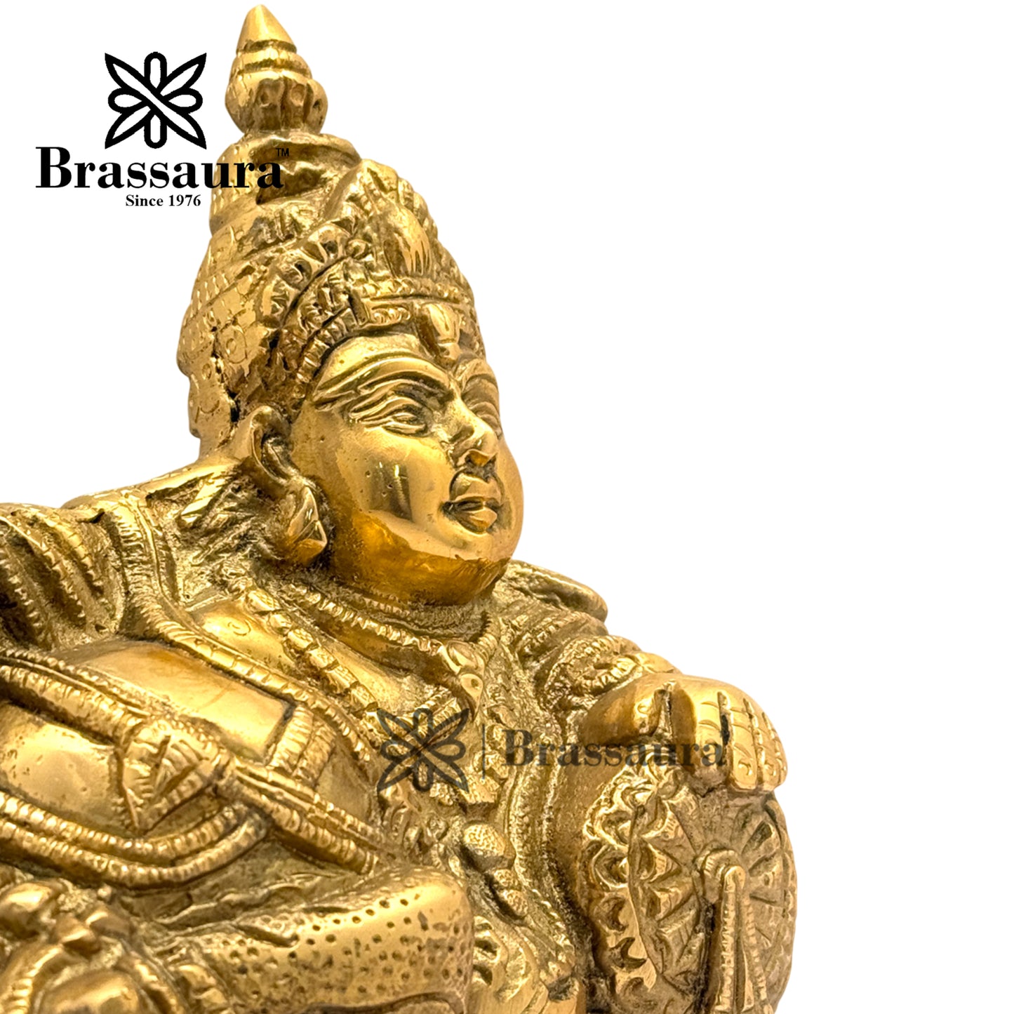 Brass Kuber Idol for Home and Decor Weight 1.9 Kg Height 14 cm