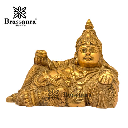 Brass Kuber Idol for Home and Decor Weight 1.9 Kg Height 14 cm