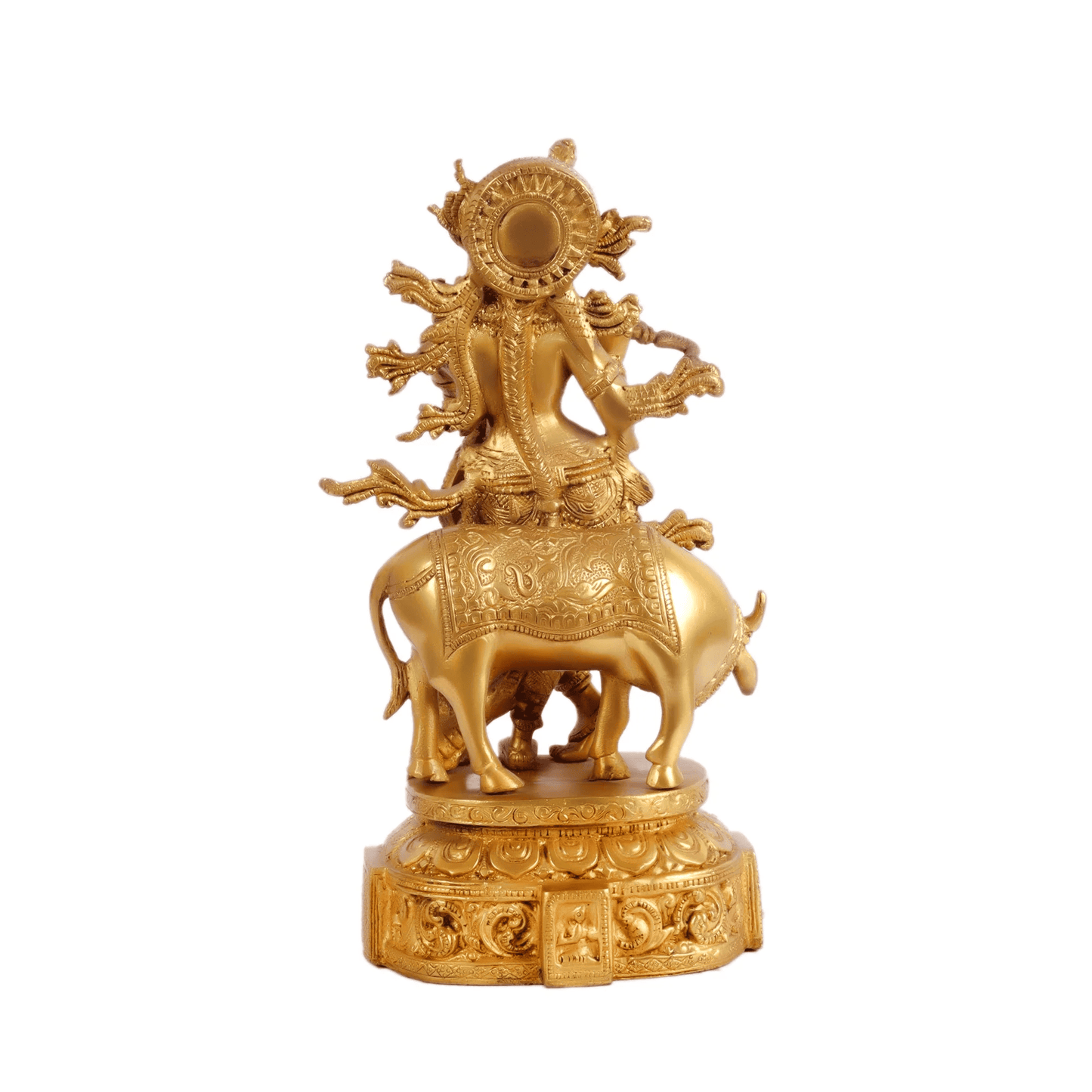 Brassaura™ Lord Krishna Brass Idol | Height 12.5 Inches & Weight 5.5 Kgs