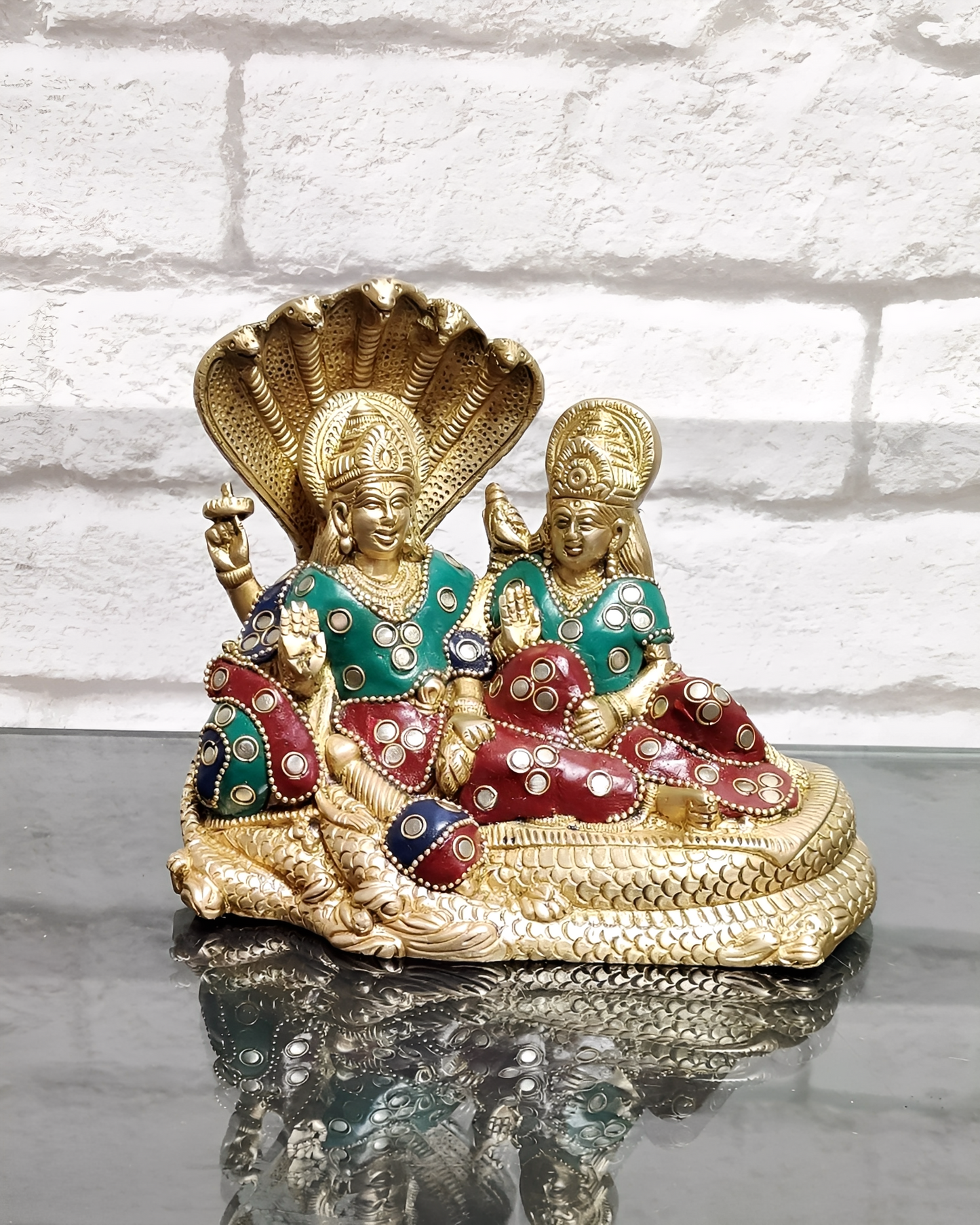 Brassaura™ Brass Idol with Golden Finish – 2.2kg, 6.5-Inch – Vaastu-Compliant Decor for Home, Office & Gifting