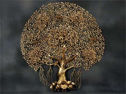 Brassaura® Brass Kalp Vraksh Tree of Life Statue | Height 50.98 Inches & Weight 26.66 kg