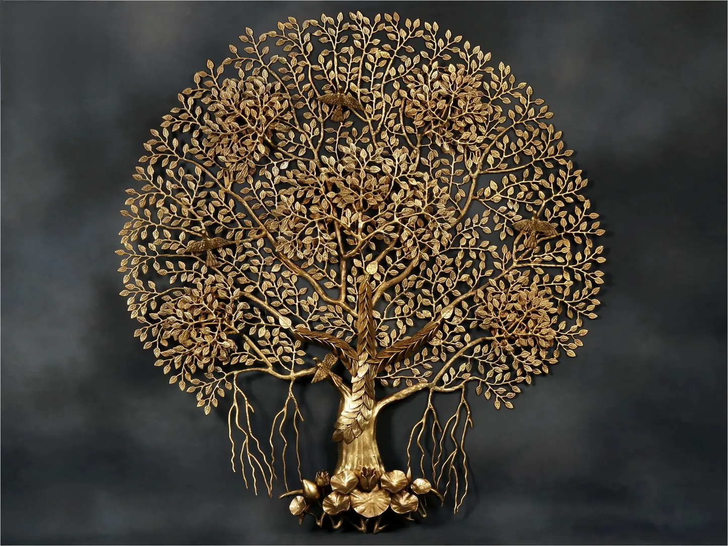 Brassaura® Brass Magnificent Large Tree of Life Wall Panel | Height 37.01 Inches & Weight 21.60 kg