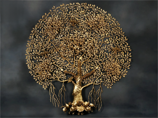 Brassaura® Brass Magnificent Large Tree of Life Wall Panel | Height 37.01 Inches & Weight 21.60 kg