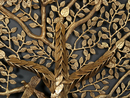 Brassaura® Brass Magnificent Large Tree of Life Wall Panel | Height 37.01 Inches & Weight 21.60 kg