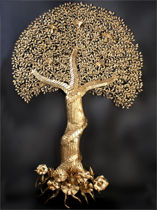 Brassaura® Brass Tree of Life Kalpvriksha Statue | Height 47.05 Inches & Weight 14.80 kg