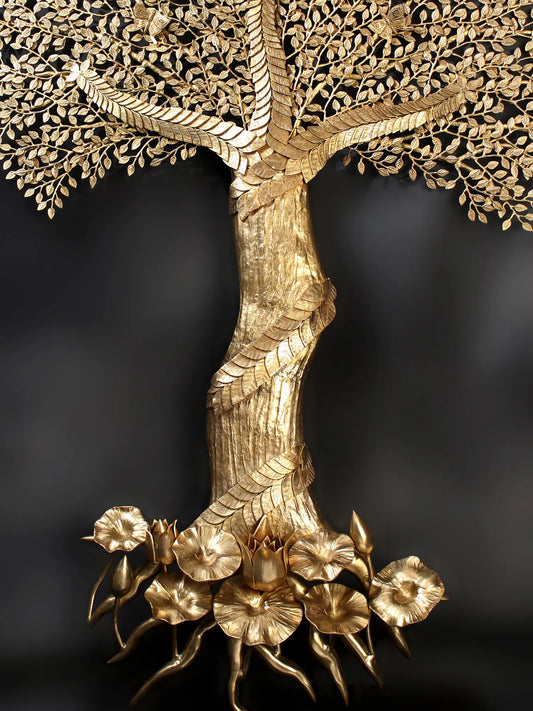 Brassaura® Brass Tree of Life Kalpvriksha Statue | Height 47.05 Inches & Weight 14.80 kg