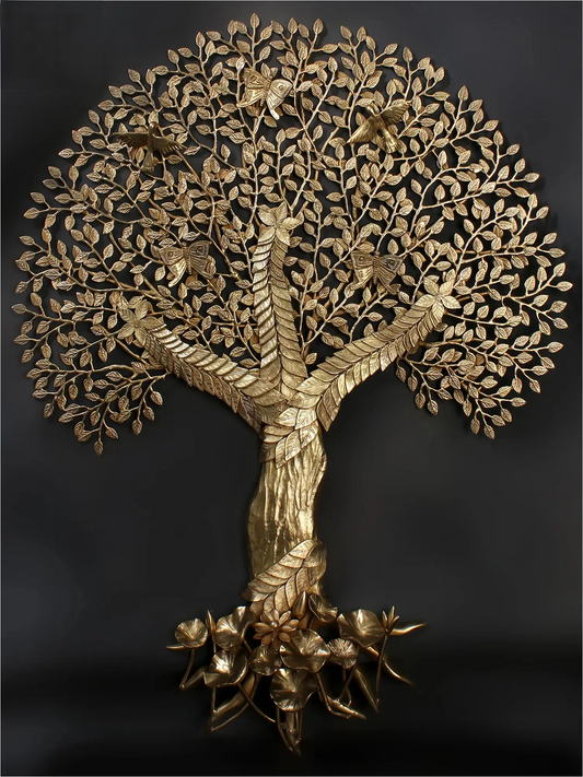 Brassaura® Brass Tree of Life Kalpvriksha Statue | Height 44.49 Inches & Weight 13.98 kg