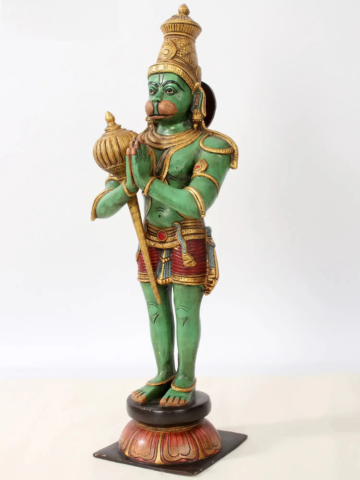 Brassaura® Standing Hanuman in Namaskar Mudra | Brass Statue | Height 21.1 Inches & Weight 8.73 kgs
