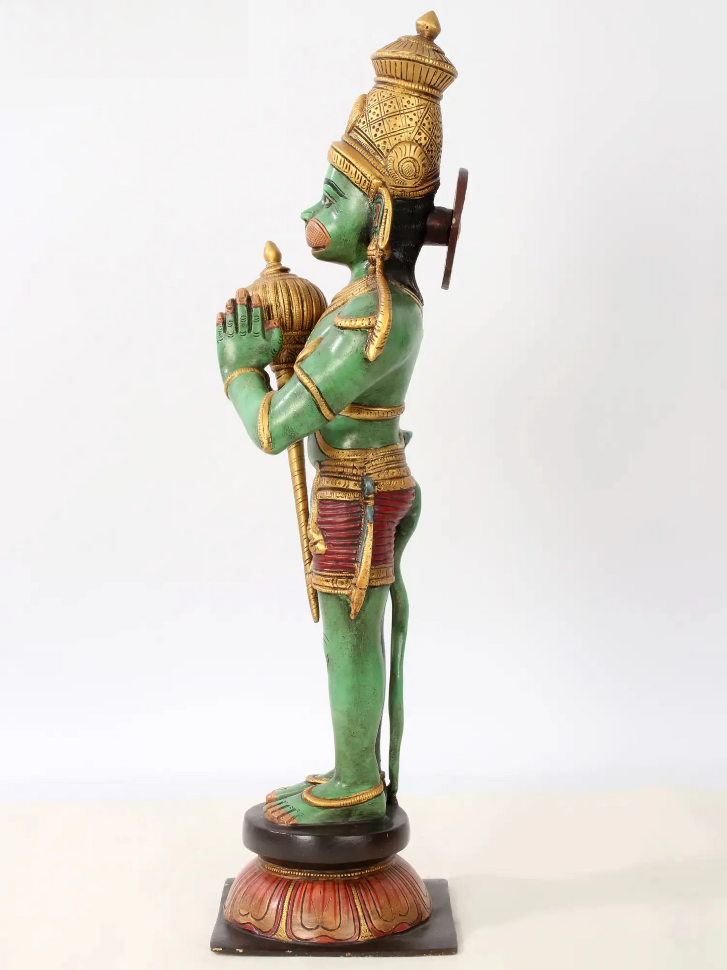 Brassaura® Standing Hanuman in Namaskar Mudra | Brass Statue | Height 21.1 Inches & Weight 8.73 kgs