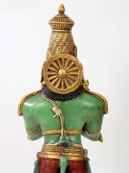 Brassaura® Standing Hanuman in Namaskar Mudra | Brass Statue | Height 21.1 Inches & Weight 8.73 kgs