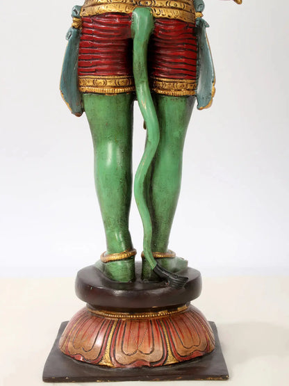 Brassaura® Standing Hanuman in Namaskar Mudra | Brass Statue | Height 21.1 Inches & Weight 8.73 kgs