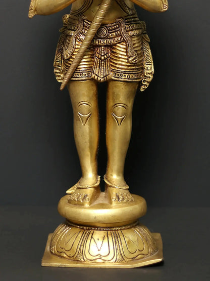Brassaura® Standing Hanuman in Namaskar Mudra | Brass Statue | Height 21.1 Inches & Weight 8.73 kgs