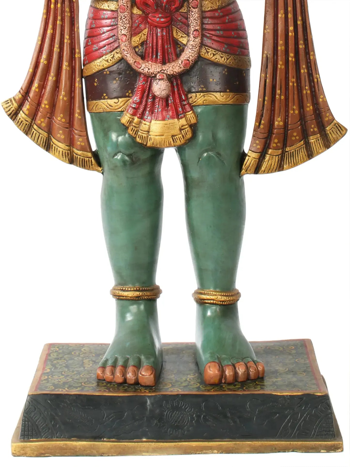 Brassaura® Standing Blessing Hanuman | Brass Statue | Height 36 Inches & Weight 32.30 kgs