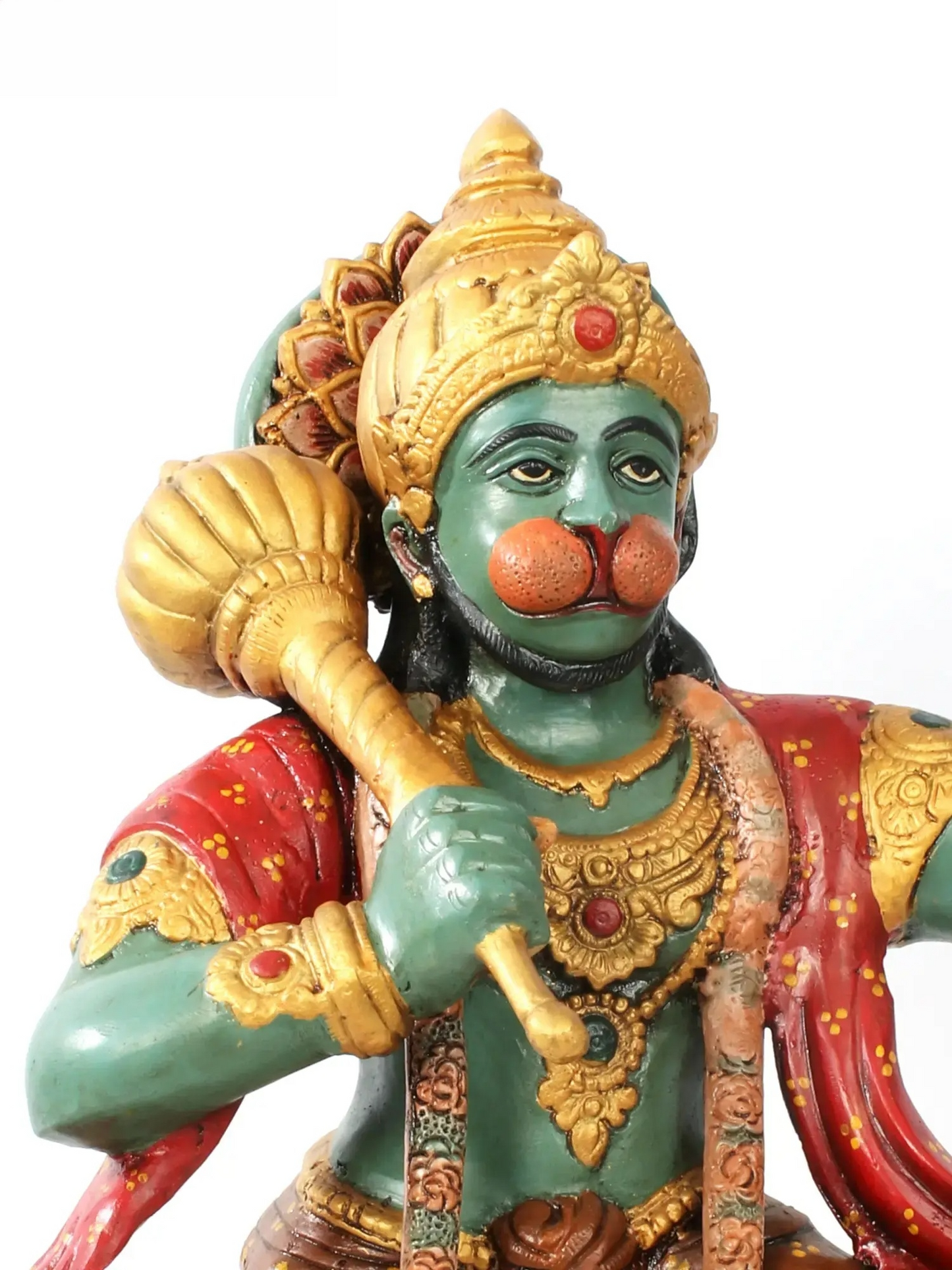 ब्रासौड़ा® वीर हनुमान संजीवनी पर्वत ले जाते हुए | पीतल की प्रतिमा | ऊंचाई 26 इंच और वज़न 26 किलोग्राम