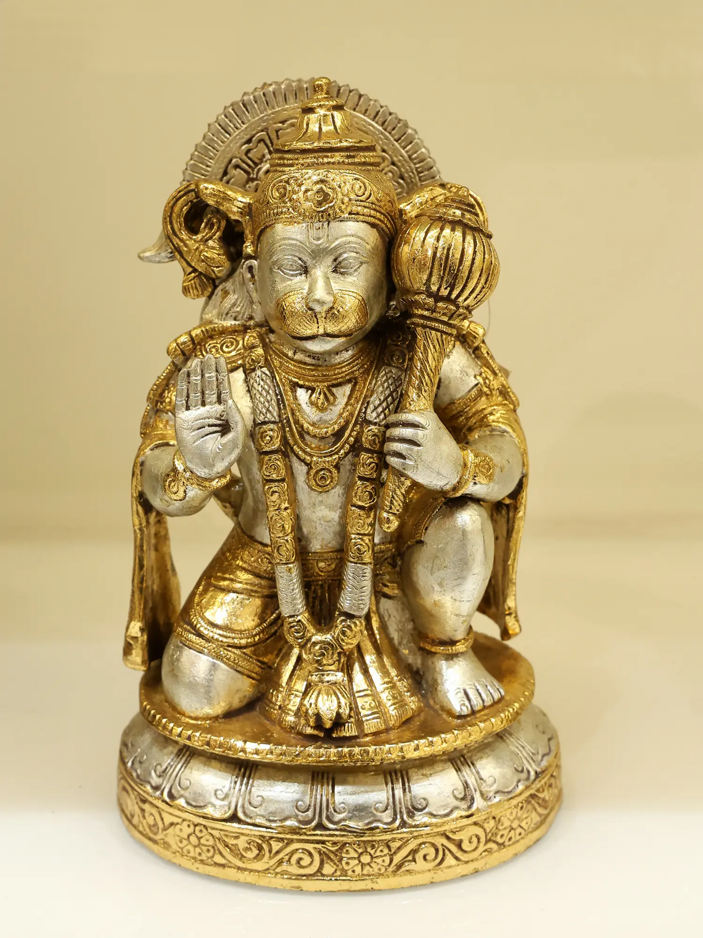 Brassaura® Panchmukhi Hanuman Statue | Pure Brass Sculpture | Height 14.4 Inches & Weight 11.86 kgs