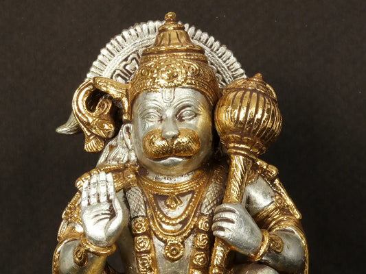 Brassaura® पंचमुखी हनुमान प्रतिमा | शुद्ध पीतल की मूर्ति | ऊंचाई 14.4 इंच और वज़न 11.86 किलोग्राम