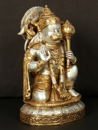 Brassaura® Panchmukhi Hanuman Statue | Pure Brass Sculpture | Height 14.4 Inches & Weight 11.86 kgs