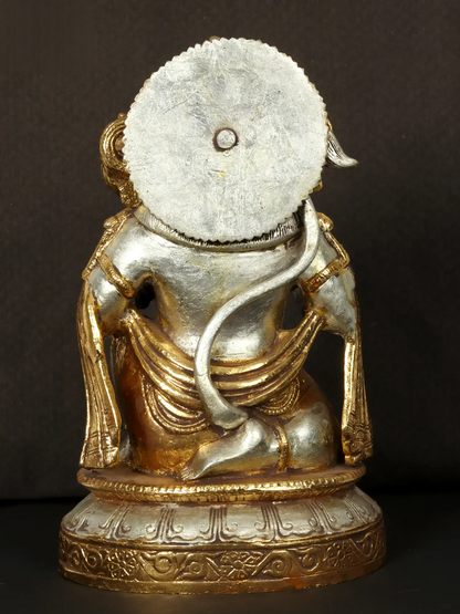 Brassaura® Panchmukhi Hanuman Statue | Pure Brass Sculpture | Height 14.4 Inches & Weight 11.86 kgs