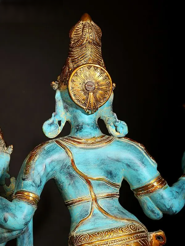 Brassaura® Brass Shiv Parvati Statue | Height 35 Inches & Weight 35.17 kg