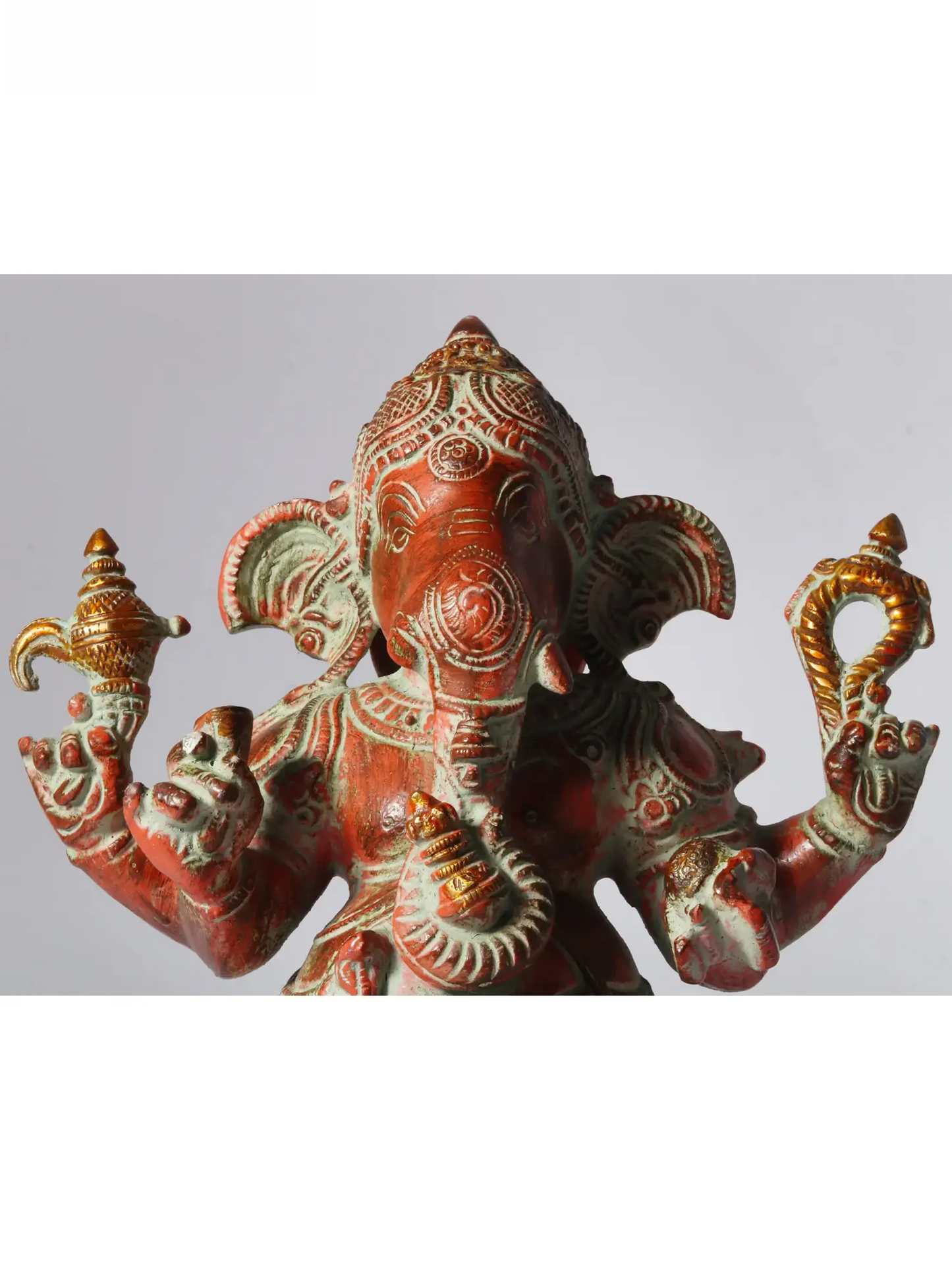 Brassaura™ Brass Ganesha Idol for Pooja Room & Home Decor | 9 Inches | 4.40 kgs