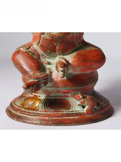 Brassaura™ Brass Ganesha Idol for Pooja Room & Home Decor | 9 Inches | 4.40 kgs