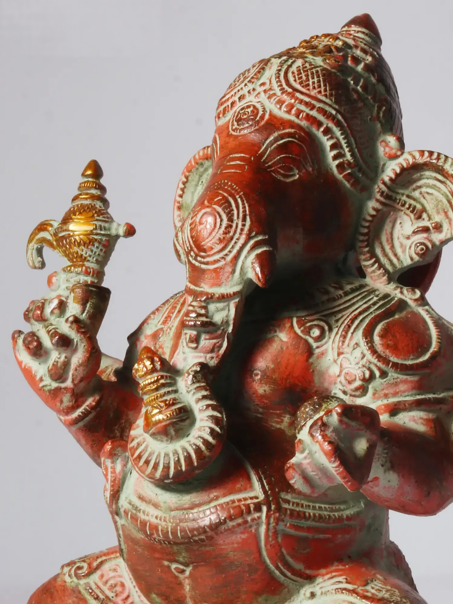 Brassaura™ Brass Ganesha Idol for Pooja Room & Home Decor | 9 Inches | 4.40 kgs