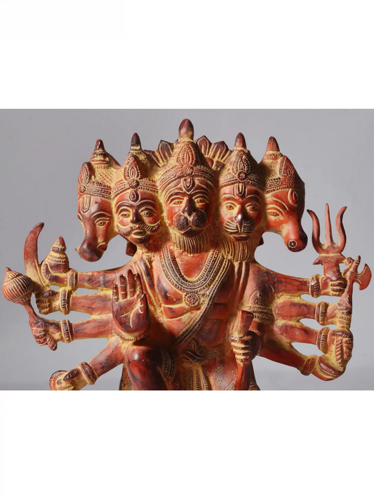Brassaura® पंचमुखी हनुमान प्रतिमा | ऊंचाई 11.2 इंच और वजन 6.06 किलोग्राम
