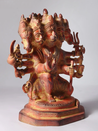 Brassaura® पंचमुखी हनुमान प्रतिमा | ऊंचाई 11.2 इंच और वजन 6.06 किलोग्राम