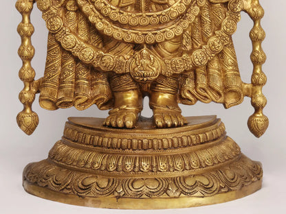 Brassaura® Lord Balaji Brass Statue | Height 38 Inches & Weight 32.75 kgs