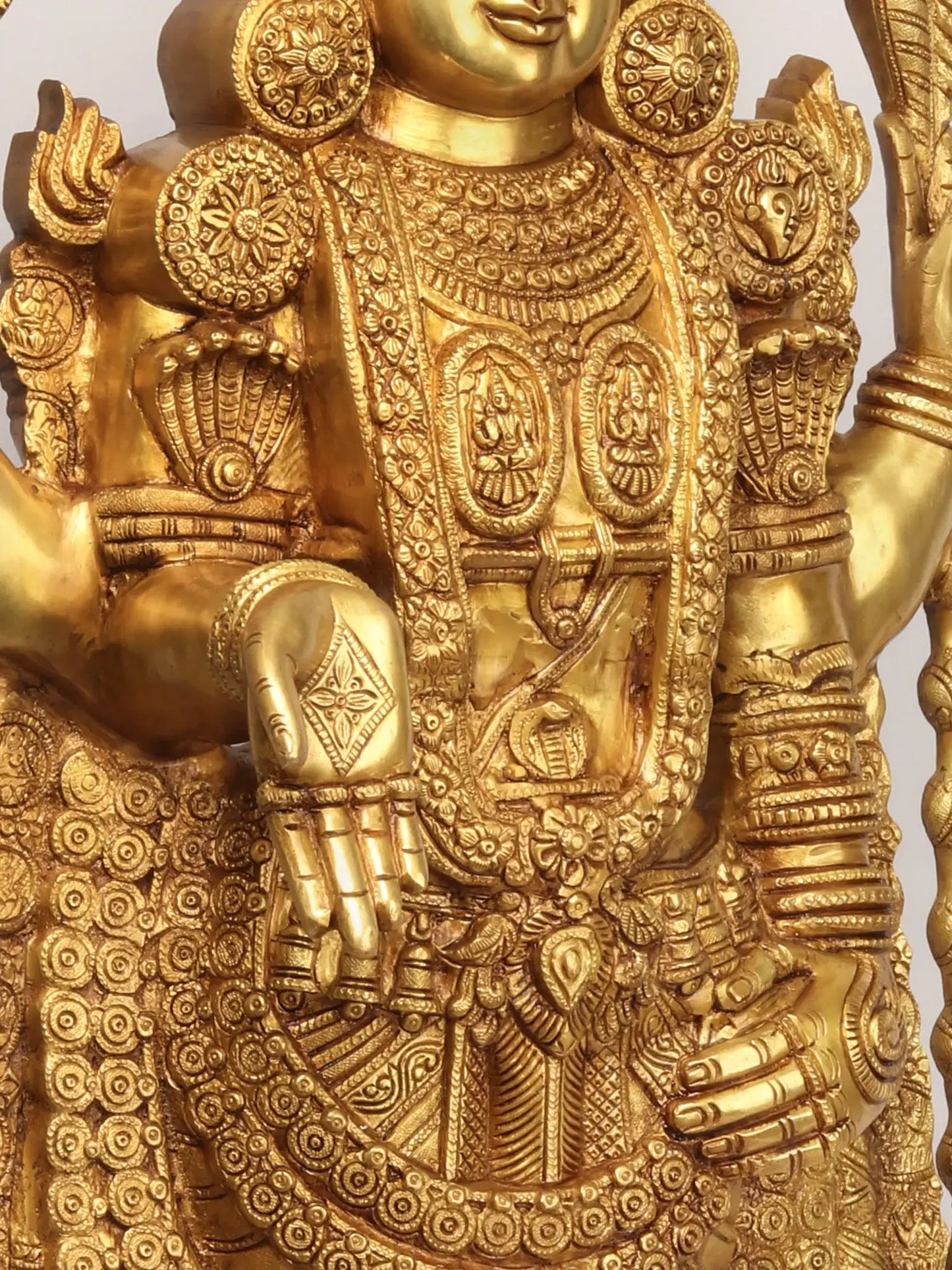 Brassaura® Lord Balaji Brass Statue | Height 38 Inches & Weight 32.75 kgs