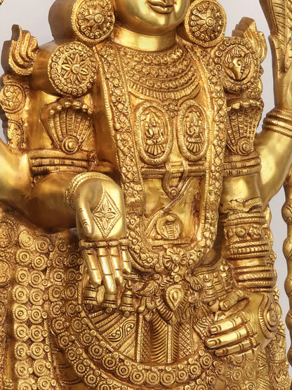 Brassaura® Lord Balaji Brass Statue | Height 38 Inches & Weight 32.75 kgs