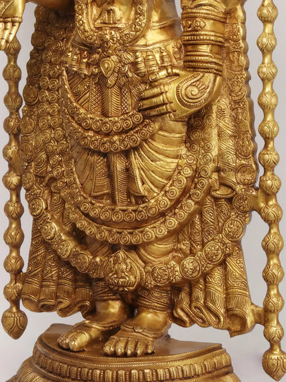 Brassaura® Lord Balaji Brass Statue | Height 38 Inches & Weight 32.75 kgs