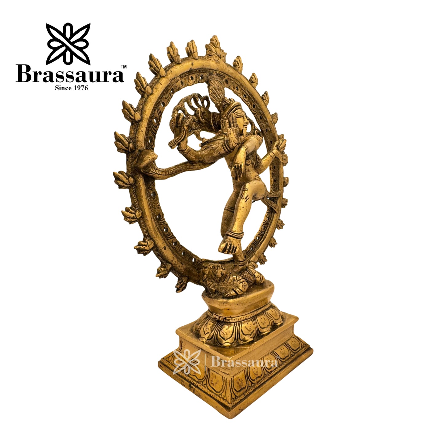 Brass Dancing Natraj Idol for Home and Decor Weight 3.6 Kg Height 33 cm