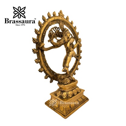 Brass Dancing Natraj Idol for Home and Decor Weight 3.6 Kg Height 33 cm