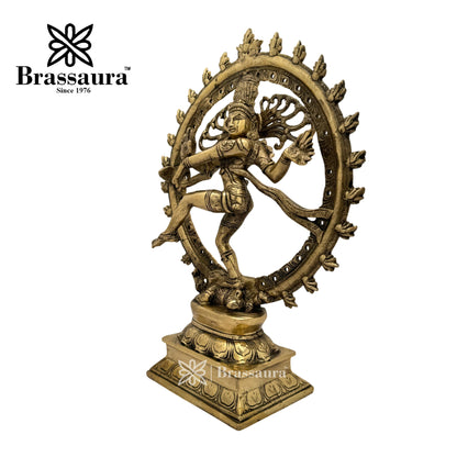 Brass Dancing Natraj Idol for Home and Decor Weight 3.6 Kg Height 33 cm