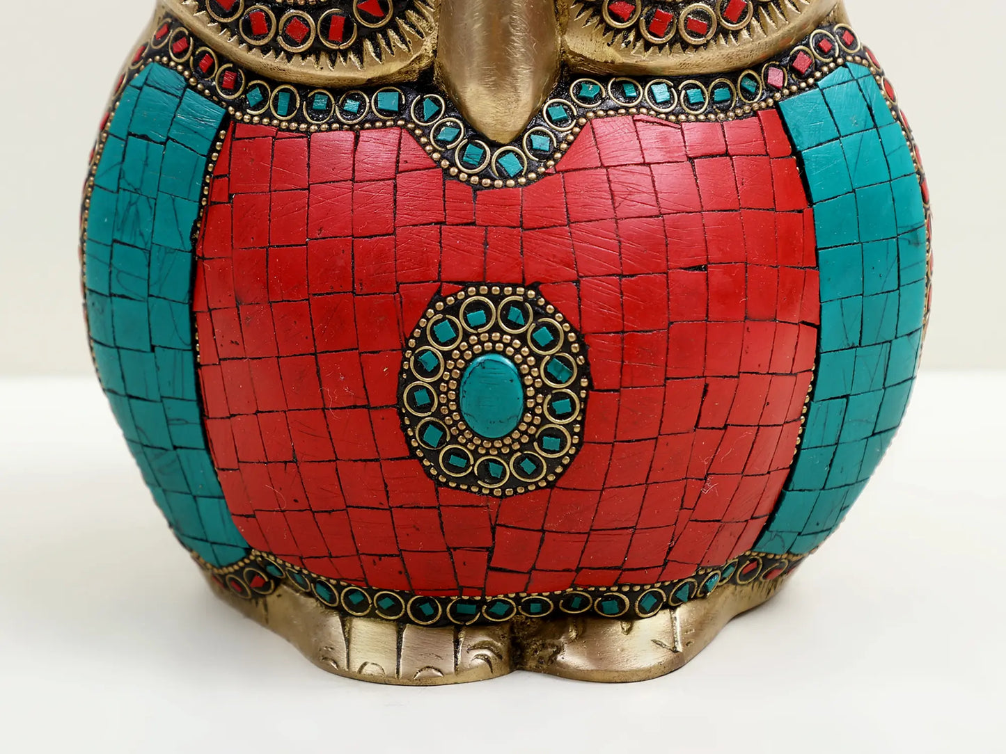Brassaura® Decorative Brass Owl with Inlay Work | Pure Brass | Height 7 Inches & Weight 3.30 kgs