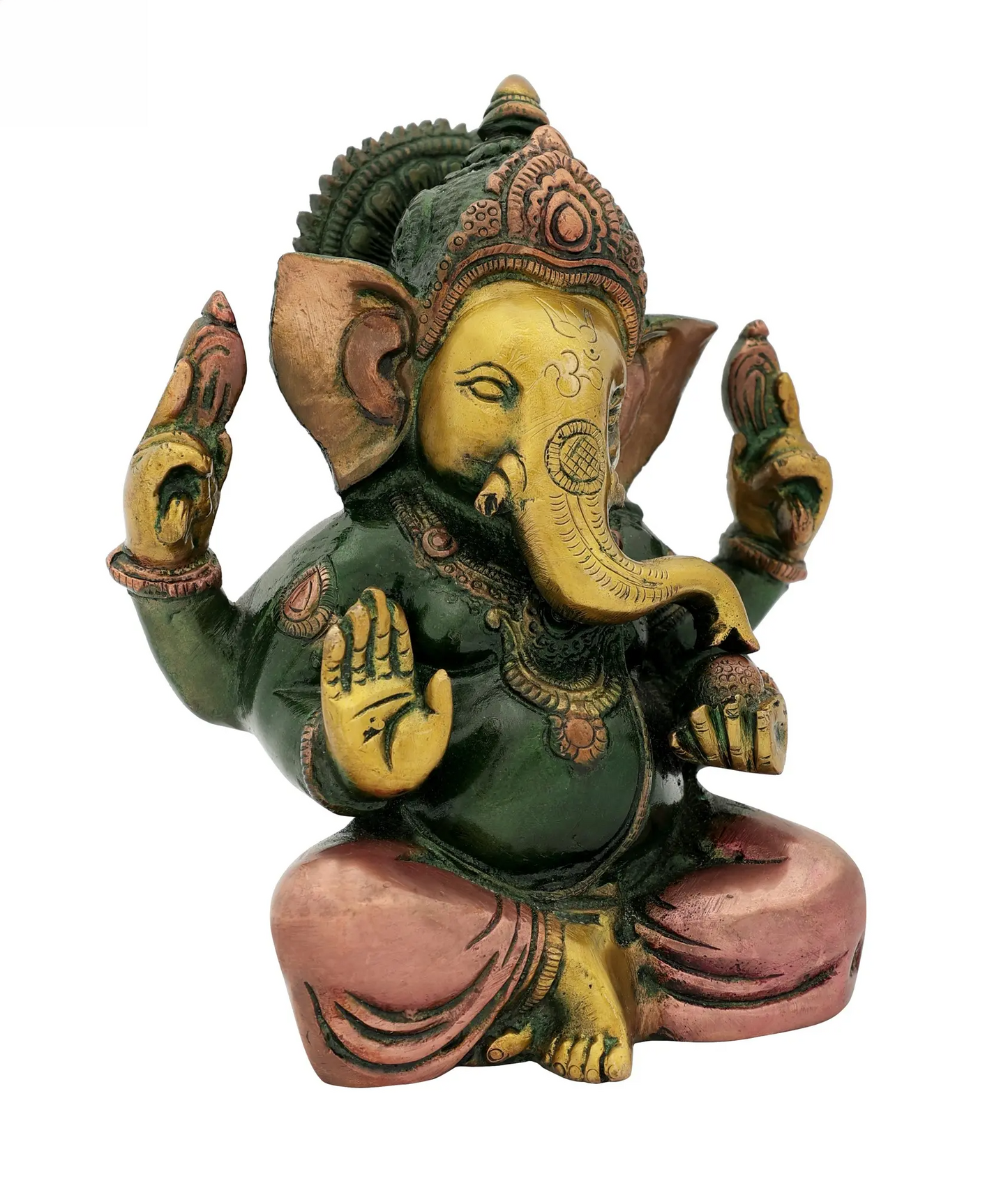 Brassaura™ Compact Seated Ganesha Idol | Height 7 Inches & Weight 2 kgs