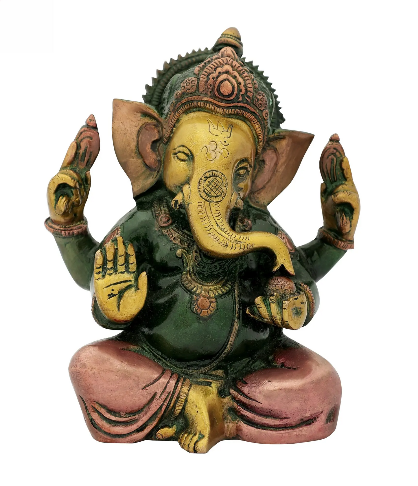 Brassaura™ Compact Seated Ganesha Idol | Height 7 Inches & Weight 2 kgs